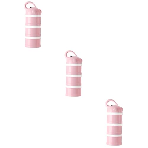 Kisangel 3st Milchpulver Box Lebensmittelbehälter Behälter Für Milchpulver Snackbehälter Formel Neugeborene Liefert Säuglingsflaschen Rosa Tragbar Baby Spender Pp von Kisangel