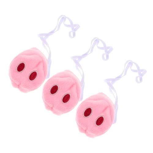 Kisangel 3stücke Cosplay Plüsch Schweinsnase Lustige Tiernose Für Karneval Halloween Für Partys Kostüme Waschbar Und Wiederverwendbar Passform Für Nasen von Kisangel
