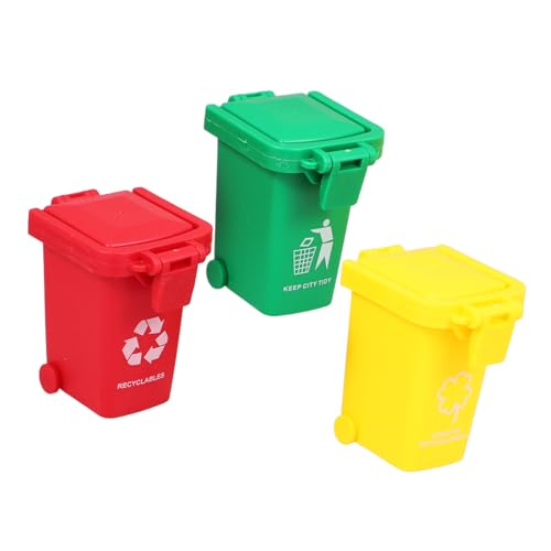 Kisangel 3stücke Mini Mülltonne Für Puppenhaus Aus Kunststoff Mit Deckel Als Spielzeug Und Dekor Für Kindergärten Und Zuhause Zum Lernen Über Recycling Und Abfallmanagement Kisangel 3stücke Mini Mülltonne Für Puppenhaus Aus Kunststoff Mit Deckel Als Spielzeug Und Dekor Für Kindergärten Und Zuhause Zum Lernen Über Recycling Und Abfallmanagement von Kisangel