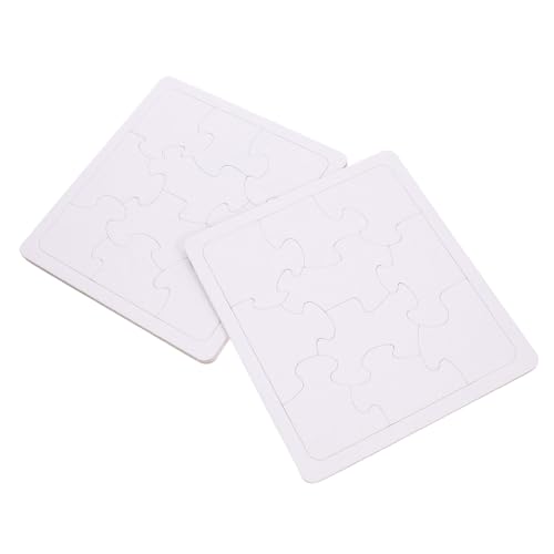 Kisangel 4 Blätter Mal Und Einlegespielzeug Rohlinge Zum Bemalen Bastelrohlinge Puzzlespielzeug DIY Puzzle DIY Bastelbedarf Blanko Puzzle Zeichenpuzzle Rohlinge Weißes Papier von Kisangel