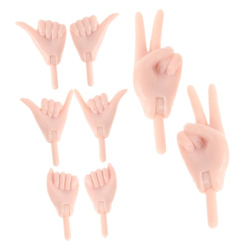 Kisangel 4 Paare Miniatur Puppenhände Set Detailgetreue Simulation Gelenkhand Vielseitige DIY Handteile für Puppen Kompatibel mit Smart Dolls Kreative Gestaltung für Puppenhäuser und Kisangel 4 Paare Miniatur Puppenhände Set Detailgetreue Simulation Gelenkhand Vielseitige DIY Handteile für Puppen Kompatibel mit Smart Dolls Kreative Gestaltung für Puppenhäuser und von Kisangel