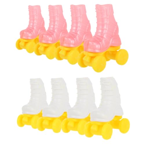 Kisangel 4 Paare Miniatur Rollschuhe für Puppen Niedliche Puppenschuhe aus Kunststoff Zubehör für Bastelarbeiten und Puppenhaus Dekoration Robust und Charmant Gestaltet Kisangel 4 Paare Miniatur Rollschuhe für Puppen Niedliche Puppenschuhe aus Kunststoff Zubehör für Bastelarbeiten und Puppenhaus Dekoration Robust und Charmant Gestaltet von Kisangel