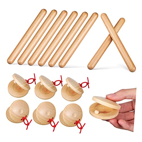 Kisangel 4 Paare Rhythmus Sticks aus Holz mit Klanghölzern Musikinstrument für Ab Monaten für Frühkindliche Musikausbildung und Partys Sicher und Langlebig Kisangel 4 Paare Rhythmus Sticks aus Holz mit Klanghölzern Musikinstrument für Ab Monaten für Frühkindliche Musikausbildung und Partys Sicher und Langlebig von Kisangel