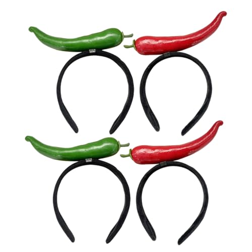 Kisangel 4 STÜCKE Teiliges Chili Pfeffer Stirnband Bequemes und Langlebiges Gemüse Haarband für Frauen Lustiges Party Accessoire für Halloween Karneval Kostümpartys und Festliche Anlässe Kisangel 4 STÜCKE Teiliges Chili Pfeffer Stirnband Bequemes und Langlebiges Gemüse Haarband für Frauen Lustiges Party Accessoire für Halloween Karneval Kostümpartys und Festliche Anlässe von Kisangel
