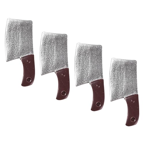 Kisangel 4 STÜCKE Teiliges Miniatur Küchenmesser Realistisch Gestaltete Mini Küchenutensilien Glatte Oberfläche Leichte Mini Hausküchen Accessoires für Puppenhaus Dekoration und Sammler von Kisangel