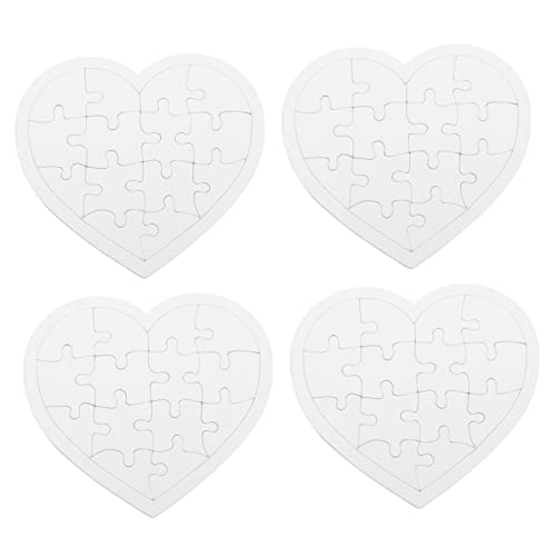 Kisangel 4 Sätze Herzförmige Puzzle zum Bemalen Teiliges aus Hochwertigem für Kreative DIY Kunstprojekte für Kreativität und Motorischen Fähigkeiten Kisangel 4 Sätze Herzförmige Puzzle zum Bemalen Teiliges aus Hochwertigem für Kreative DIY Kunstprojekte für Kreativität und Motorischen Fähigkeiten von Kisangel