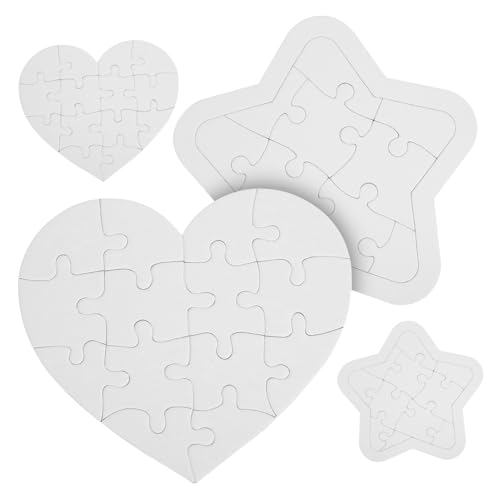 Kisangel 4 Sätze Puzzle zum Ausmalen herzförmig Leere Puzzles zum Dekorieren Sublimations-Puzzle-Rohlinge Leere Rätsel für bastelt Rätsel kleine Rätselpartybevorzugungen Papier Kisangel 4 Sätze Puzzle zum Ausmalen herzförmig Leere Puzzles zum Dekorieren Sublimations-Puzzle-Rohlinge Leere Rätsel für bastelt Rätsel kleine Rätselpartybevorzugungen Papier von Kisangel