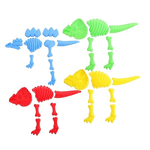 Kisangel 4 Sätze Strandsandspielzeug aus Kunststoff sandspielzeug strandspielzeug Dinosaur Toys Dinosaurier für Beach Werkzeuge für Sandformen Plastik von Kisangel