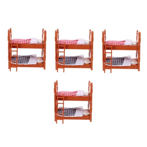 Kisangel 4 Stck. Kreatives Mini Doppelbett Simulationsmöbel für Puppenhäuser Mini Bunk Betten mit Kissen und Decken für Kindgerechte Landschaften und Spielzeugzimmer Kisangel 4 Stck. Kreatives Mini Doppelbett Simulationsmöbel für Puppenhäuser Mini Bunk Betten mit Kissen und Decken für Kindgerechte Landschaften und Spielzeugzimmer von Kisangel