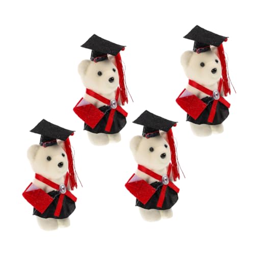 Kisangel 4 Stück Abschlussbärengeschenk kuschelbären Plush Toy Mini-Stoffbär Soft Toy Mini-Plüschbär kleine Bärenpuppe zarter ausgestopfter Bär Plüsch-Abschlussbär- Filzstoff Kisangel 4 Stück Abschlussbärengeschenk kuschelbären Plush Toy Mini-Stoffbär Soft Toy Mini-Plüschbär kleine Bärenpuppe zarter ausgestopfter Bär Plüsch-Abschlussbär- Filzstoff von Kisangel