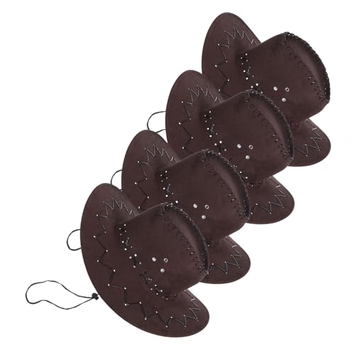 Kisangel 4 Stück Cowboyhüte für Stroh Kleinkinder Jugend Cowboyhüte für Jungen Cowgirl Rosa westliche Hüte Partyhüte für Cowboyhut für Partyhut Polyester Kaffee Kisangel 4 Stück Cowboyhüte für Stroh Kleinkinder Jugend Cowboyhüte für Jungen Cowgirl Rosa westliche Hüte Partyhüte für Cowboyhut für Partyhut Polyester Kaffee von Kisangel