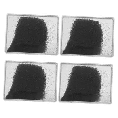 Kisangel 4 Stück Demonstrationsgerät für Magnetfelder magnetisches Pulver Wissenschaft Rasuren Physik experimente Eisenpulver-Set Eisenfüllungen magnetische Flüssigkeit Kunststoff Black von Kisangel