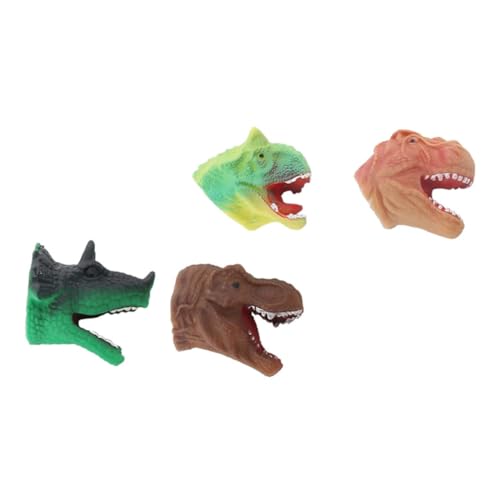 Kisangel 4 Stück Dinosaurier Fingerpuppen Interaktive Handpuppen für Fördert Kreativität und Kommunikation Lustiges Dino Design aus Kunststoff von Kisangel