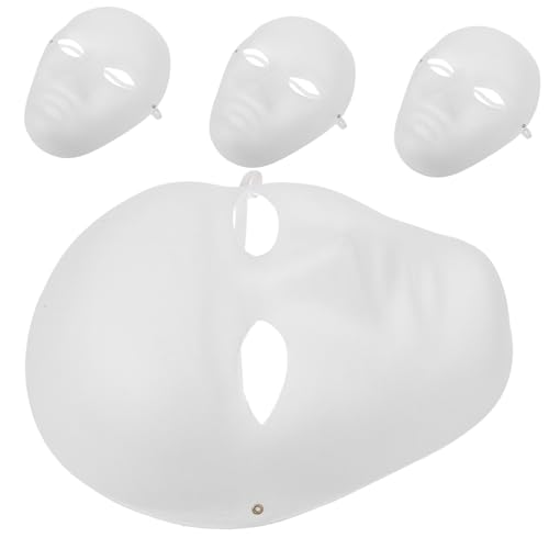 Kisangel 4 Stück Diy Handgemachte Masken für Halloween Leere Pulp Masken zum Bemalen für Kostümpartys Hochzeiten Theateraufführungen und Kreative Bastelprojekte von Kisangel