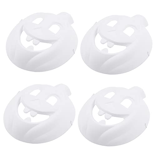 Kisangel 4 Stück Diy Weißes Papiermasken für Halloween Kürbis Masken zum Malen für Eltern Kreative Aktivitäten für Halloween Partys von Kisangel