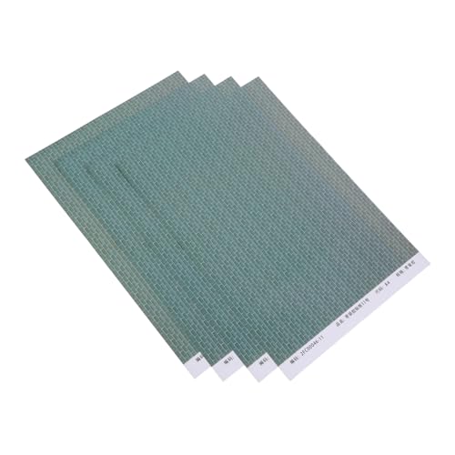 Kisangel 4 Stück Dollhouse Decoration Sticker Puppenhaus-tapete Abnehmbare Tapete Mini-hausboden Tapete Aufkleben Puppenhaus Aufkleber Tapete Fürs Wohnzimmer Ziegelwandtapete Grey Papier von Kisangel