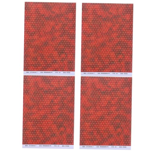 Kisangel 4 Stück Dollhouse Decoration Sticker Puppenhauszubehör Tapeten Für Das Puppenhaus Puppenhaus-backstein-tapete Miniatur-puppenhaus-tapete Miniaturtapete Bodentapete Papier Brown Kisangel 4 Stück Dollhouse Decoration Sticker Puppenhauszubehör Tapeten Für Das Puppenhaus Puppenhaus-backstein-tapete Miniatur-puppenhaus-tapete Miniaturtapete Bodentapete Papier Brown von Kisangel