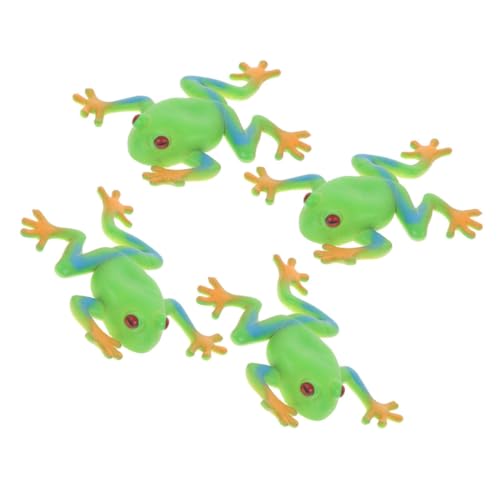 Kisangel 4 Stück Entlüftungsfrosch für kinderspielzeug dekompression stressabbau dehnbares Zappelspielzeug für Partys weiches Gummi Green von Kisangel