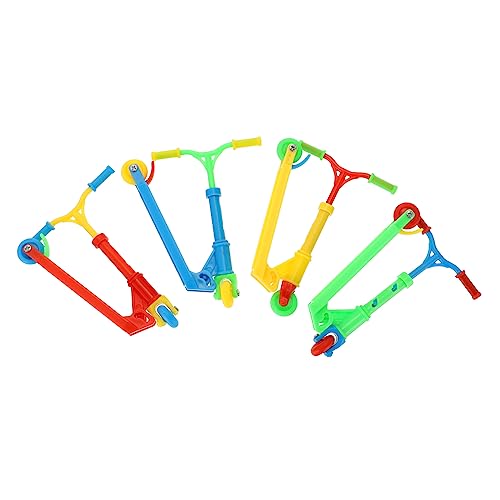 Kisangel 4 Stück Finger Scooter Mini Finger Skateboards für Erwachsene zur Raumdekoration und Fingerkoordination Fidget und Stressspielzeug für Endlosen Spaß von Kisangel