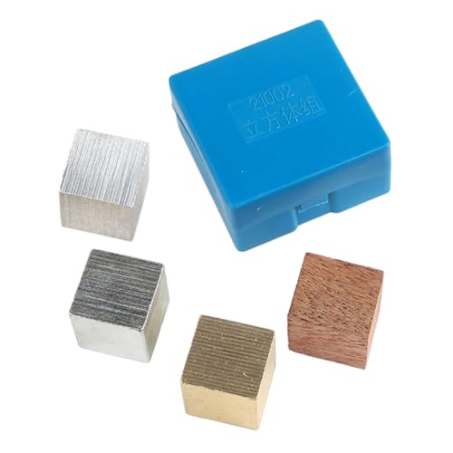 Kisangel 4 Stück Großes Dichtewürfel Set für Physikunterricht Teiliges Set aus Kupfer Aluminium und Holz für Experimente und Lernwerkzeuge der Mittelstufe von Kisangel