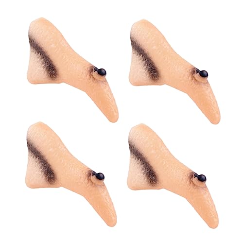 Kisangel 4 Stück Gummihexe Nasenprothese für Halloween Realistische Hexennase für Kostüme Cosplay und Bühnenauftritte Wiederverwendbar und Langlebig von Kisangel