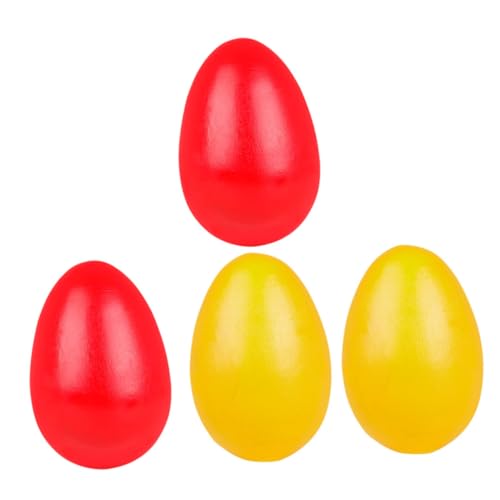 Kisangel 4 Stück Hölzerne Sandeispielzeug Bunte Eier Eierbecher aus Holz farbenfrohes Percussion Instrument Percussion- Eier Maracas- Eisensand Kisangel 4 Stück Hölzerne Sandeispielzeug Bunte Eier Eierbecher aus Holz farbenfrohes Percussion Instrument Percussion- Eier Maracas- Eisensand von Kisangel