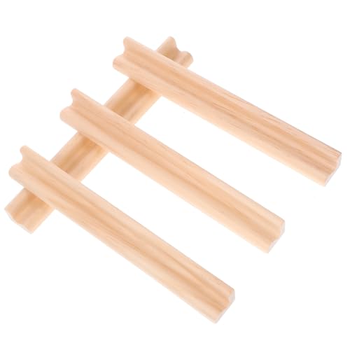 Kisangel 4 Stück Holz Domino Tabletts, Domino Halter, Buchstaben Display Ständer, Holz Alphabet Ständer für Kinder Lernen und DIY Bastelarbeiten von Kisangel