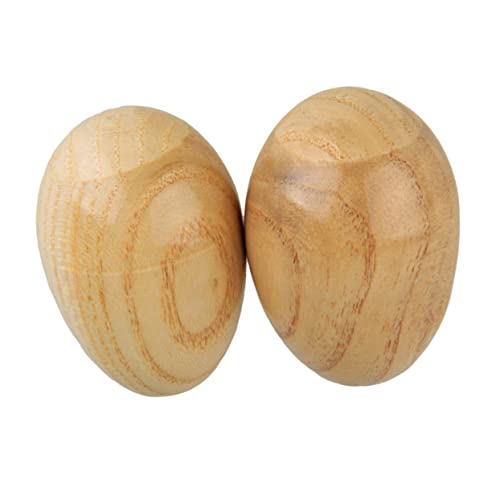 Kisangel 4 Stück Holz Ei Shaker Musikinstrument für Kreative und Lehrreiche Spielwaren für Kindergarten Leicht Musizieren von Kisangel