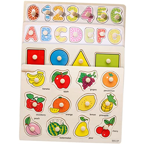 Kisangel 4 Stück Holzpuzzle für Teiliges Lehrreiches Montessori für Vorschulkinder Farbenfrohes Design Kreativität für Kleinkinder und Junge Mädchen Kisangel 4 Stück Holzpuzzle für Teiliges Lehrreiches Montessori für Vorschulkinder Farbenfrohes Design Kreativität für Kleinkinder und Junge Mädchen von Kisangel