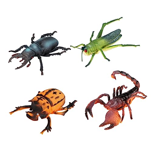 Kisangel 4 Stück Insektenspielzeugmodell Tierornament Figur Tiermodell- Simulation Tiermodell - Wildtiermodell Tiermodell Realistisches PVC von Kisangel