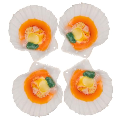 Kisangel 4 Stück Jakobsmuschelmodell Simulationsfutter Essensmodell Spielzeugnahrung Realistische Lebensmittelrequisiten Gefälschte Lebensmittelspielzeuge PVC Kisangel 4 Stück Jakobsmuschelmodell Simulationsfutter Essensmodell Spielzeugnahrung Realistische Lebensmittelrequisiten Gefälschte Lebensmittelspielzeuge PVC von Kisangel