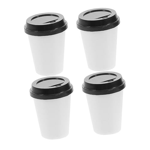 Kisangel 4 Stück Kaffeetassenmodell puppenhaus küchenzubehör Puppenhaus-Miniaturen Mini-Cup-Kollektionen Puppenhauszubehör Puppenhaus-Deko-Tassen winzige Hausbecher Tee-Mini-Tassen Plastik von Kisangel