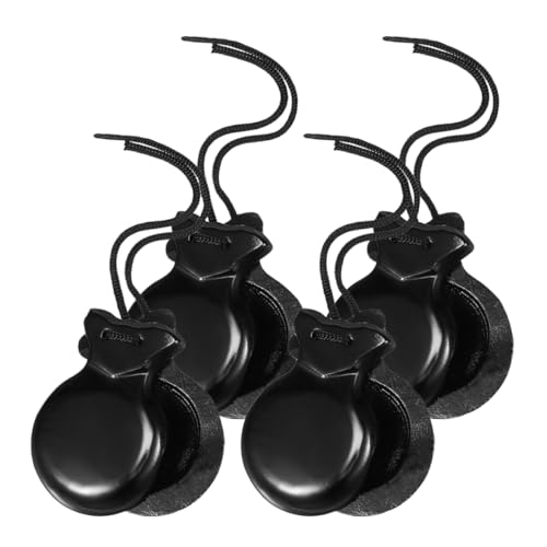 Kisangel 4 Stück Kastagnetten aus Holz Finger Instrumente Schlaginstrument Handpercussionsinstrument Percussion-Kastagnetten Kleine Castanets Musikalische Kastagnetten hölzern Schwarz Kisangel 4 Stück Kastagnetten aus Holz Finger Instrumente Schlaginstrument Handpercussionsinstrument Percussion-Kastagnetten Kleine Castanets Musikalische Kastagnetten hölzern Schwarz von Kisangel