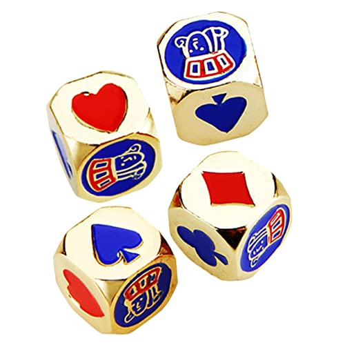 Kisangel 4 Stück Metall Pokerwürfel Große Dices für Rollenspiele Tischspiele und Partys für Erwachsene und Tragbar und Sicher für Familienfeiern und Bars Kisangel 4 Stück Metall Pokerwürfel Große Dices für Rollenspiele Tischspiele und Partys für Erwachsene und Tragbar und Sicher für Familienfeiern und Bars von Kisangel