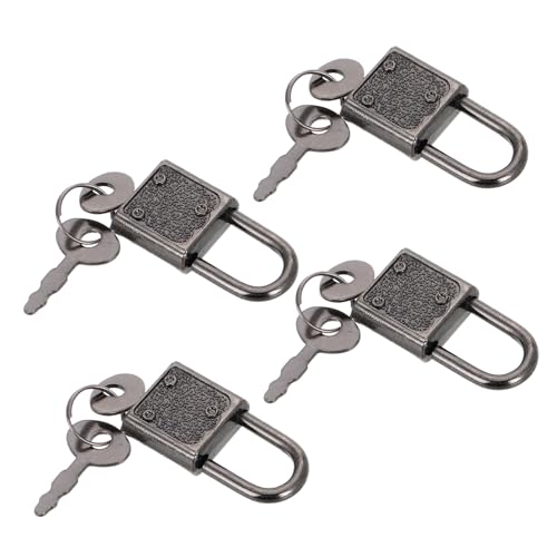Kisangel 4 Stück Mini Antikes Vorhängeschloss mit Schlüssel Teiliges Metall Schloss für Piratenspielzeug Schatzkiste Tagebuch und Schmuckkästchen Kisangel 4 Stück Mini Antikes Vorhängeschloss mit Schlüssel Teiliges Metall Schloss für Piratenspielzeug Schatzkiste Tagebuch und Schmuckkästchen von Kisangel