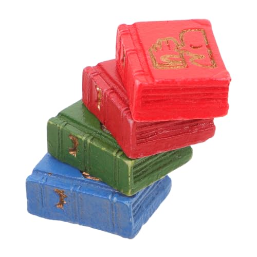Kisangel 4 Stück Mini Buch Ornamente Mini Bücher Puppenhaus Notizbuch Miniatur Bücher Zum Basteln Mini Bücher Zum Basteln Mini Bücher Für Puppen Lesbare Miniatur Bücher von Kisangel