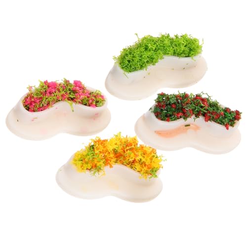 Kisangel 4 Stück Mini Casual Sitze Minibankverzierung Simulations-Minibank Mini-Möbel schmücken Mini-Bankmöbel Puppenhausmöbel Mini-Bank-Modell Mini-Gartenparkbank Plastik von Kisangel