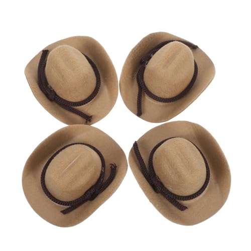 Kisangel 4 Stück Mini Cowboyhut Miniaturhüte Mini Cowgirlhut Winzige Hüte Miniatur Cowboyhut Bastelpuppenhüte Westernhut Zubehör Winziger Polyester Kisangel 4 Stück Mini Cowboyhut Miniaturhüte Mini Cowgirlhut Winzige Hüte Miniatur Cowboyhut Bastelpuppenhüte Westernhut Zubehör Winziger Polyester von Kisangel