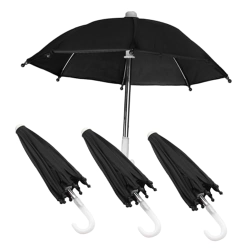 Kisangel 4 Stück Mini Regenschirme Dekorative Kleine Regenschirme Party Kinderzimmer Für Mädchen Puppen Realistische Miniaturfigur Kleines Hauszubehör Mini Regenschirm von Kisangel