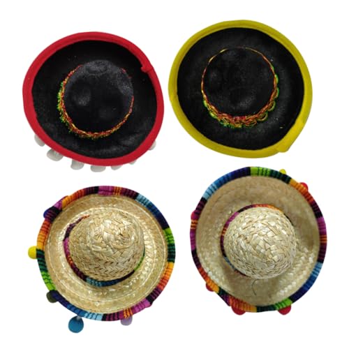 Kisangel 4 Stück Mini Sombrero Haarreifen Mexikanischer Hut Party kostüm Themenfest Festival Zubehör für Erwachsene Leichte Farbbeständige Stirnbänder Kisangel 4 Stück Mini Sombrero Haarreifen Mexikanischer Hut Party kostüm Themenfest Festival Zubehör für Erwachsene Leichte Farbbeständige Stirnbänder von Kisangel