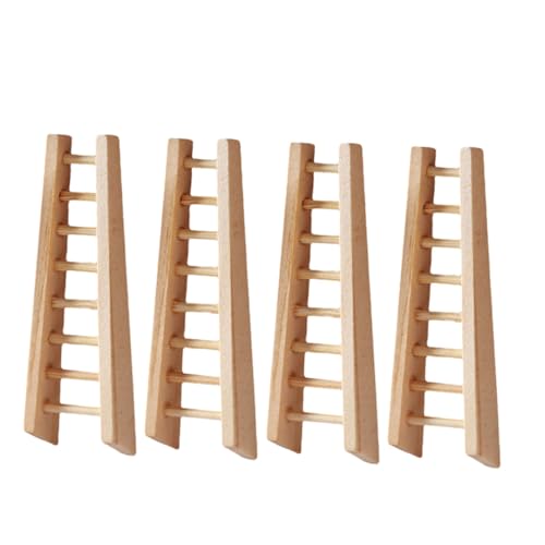 Kisangel 4 Stück Mini Trittleiter Puppenhausmöbel Aus Holz Miniaturzubehör Im Maßstab 112 Feengarten Dekoration Kleine Hausdekoration von Kisangel