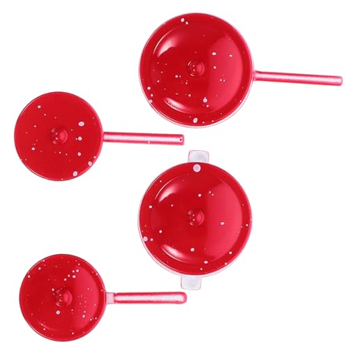 Kisangel 4 Stück Miniaturküche Mini-hauskochgeschirr- Ornamente Miniaturtöpfe Mini-kochgeschirr Für Herdplatten Miniatur-puppenhausartikel Mini- -miniaturtöpfe Legierung Rot Kisangel 4 Stück Miniaturküche Mini-hauskochgeschirr- Ornamente Miniaturtöpfe Mini-kochgeschirr Für Herdplatten Miniatur-puppenhausartikel Mini- -miniaturtöpfe Legierung Rot von Kisangel