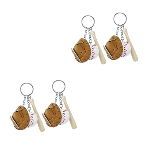 Kisangel 4 Stück Baseball-Party Schlüsselanhänger Taschenanhänger Schlüsselbund Schlüsselringe Anhänger Schlüsselanhänger Baseball-Schlüsselanhänger Rucksack Geschenk Piñata Souvenir Kind von Kisangel