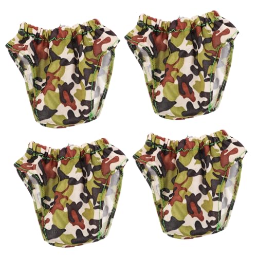 Kisangel 4 Stück Puppe Höschen Kleine Puppenkleidung So Tun, Als Ob Sie Puppenzubehör Würden Puppenunterwäsche Vortäuschen Puppenunterhose Stoff Camouflage von Kisangel