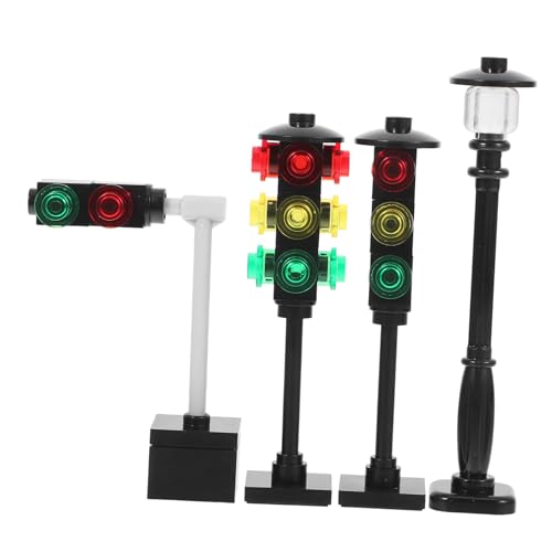 Kisangel 4 Stück Signallichtschild Kind Grün Interaktive Ampel Für Puppenhaus Ampelspielzeug Für Spielset Pädagogisches Transportmittel Frühes Modell Stopp Mini Landschaftslampe Abs von Kisangel