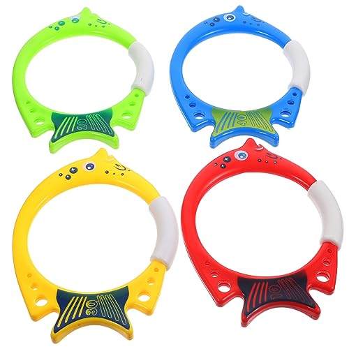Kisangel 4 Stück Tauchfischringspielzeug Schwimmbad Tauchbecken für Tauchen Unterwasser Pool tauchringe Wasserringe für Teenager für den Pool Werkzeuge für Tauchbecken Abs von Kisangel