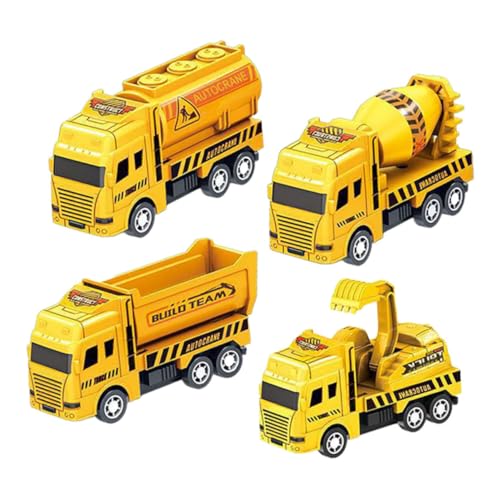Kisangel 4 Stück Technikfahrzeug zurückziehen Mini Kleinkind Toys hühner Boy Toys Baustellen- kleines BAU-LKW-Modell träge kleine Fahrzeuge Plastik Yellow Kisangel 4 Stück Technikfahrzeug zurückziehen Mini Kleinkind Toys hühner Boy Toys Baustellen- kleines BAU-LKW-Modell träge kleine Fahrzeuge Plastik Yellow von Kisangel