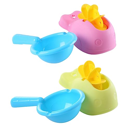 Kisangel 4 Stück Teiliges Badespielzeug Set Lustiges Wasser mit Wal Design für Badewanne und Strand Fördert und Greifentwicklung Bunten Farben von Kisangel