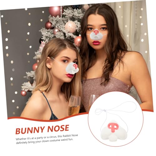 Kisangel 4 Stück Teiliges Bunny Nose aus Langlebigem Vinyl Realistische Hasennase als Cosplay Party accessoire Wiederverwendbar Waschbar für Halloween Karneval und Kostümpartys von Kisangel