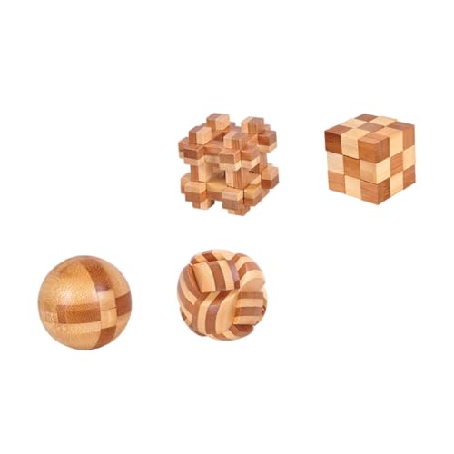 Kisangel 4 Stück Teiliges Holzspielzeug für Pädagogisches Interlocking Puzzle Logischem und Kreativität Gehirnspielzeug zur Intelligenzförderung für Eltern Kisangel 4 Stück Teiliges Holzspielzeug für Pädagogisches Interlocking Puzzle Logischem und Kreativität Gehirnspielzeug zur Intelligenzförderung für Eltern von Kisangel